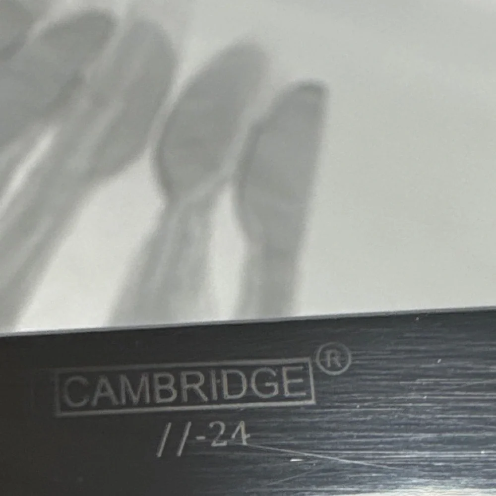Cambridge Dinner Knives Set 7‎ Silver New Textured Bark Handle Stainless Steel